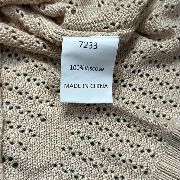 Pretty Garden Cream Knit Set | Boho Lounge & Swim Coverup | Size S - Picture 5 of 5